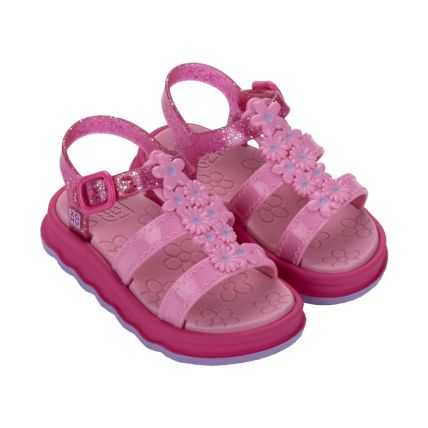 Sandalia Baby Zaxynina Garden - 19224 - Rosa Chiclete - Atacado