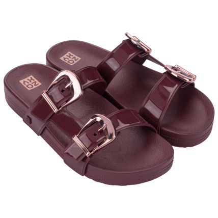 Chinelo Slide Feminino Zaxy Flash Ii - 19225 - Bordo Luxo - Atacado