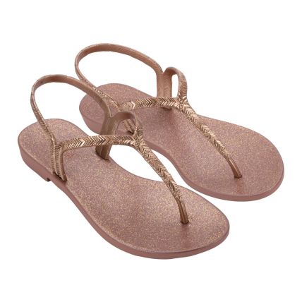 Sandalia Feminina Grendha Amor Em Flor - 19228 - Rose/glitter Rose - Atacado