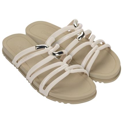 Rasteira Feminina Grendha Riqueza - 19231 - Off White/bege Claro - Atacado