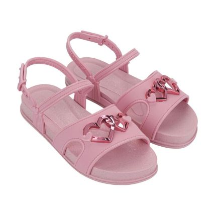 Sandalia Infantil Grendha Bela Elos De Amor - 19255 - Rosa Medio - Atacado