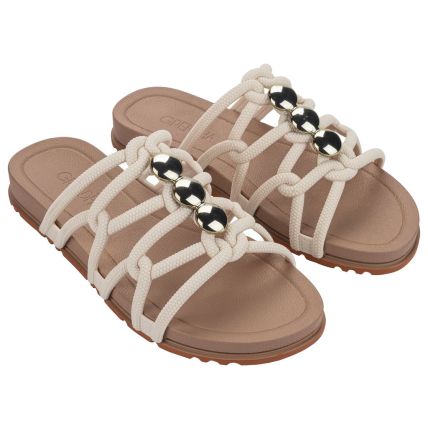 Rasteira Feminina Grendha Envolvente - 19257 - Off White Mocca - Atacado
