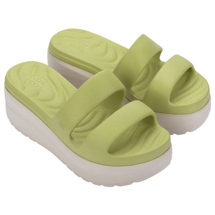 Tamanco Feminino Zaxy Flow - 19260 - Off White Claro/verde - Atacado