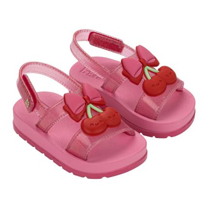 Sandalia Baby Zaxynina Cherry - 19265 - Rosa Escuro/glitter - Atacado