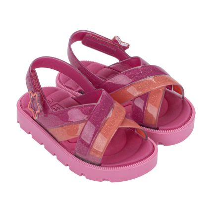Sandalia Baby Zaxynina Rainbow - 19267 - Rosa Floral Medio - Atacado