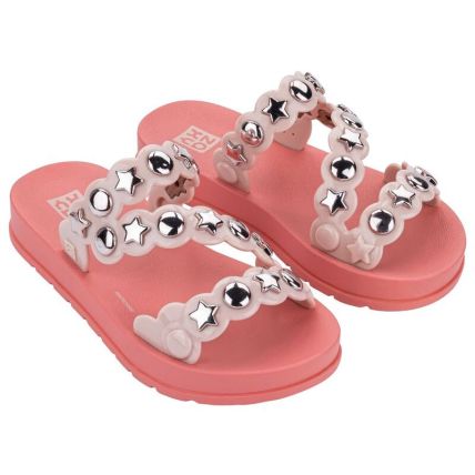 Chinelo Slide Infantil Zaxy Spot - 19268 - Nude Claro/rosa Goiaba - Atacado