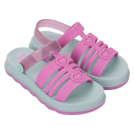 Chinelo Slide Infantil Zaxy Zip - 19269 - Lilas Primavera/azul - Atacado