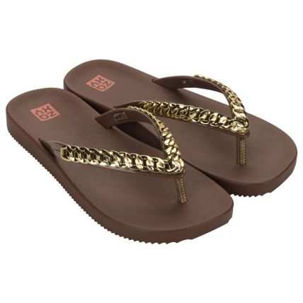 Chinelo Feminino Zaxy Hype - 19284 - Marrom Café Medio - Atacado