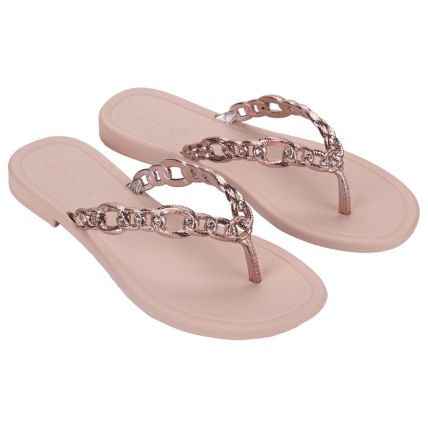 Rasteira Feminina Grendha Todo Dia Divina - 19289 - Nude Claro - Atacado