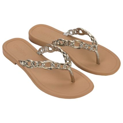 Rasteira Feminina Grendha Todo Dia Divina - 19289 - Bege Mel - Atacado