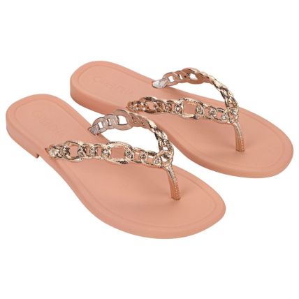 Rasteira Feminina Grendha Todo Dia Divina - 19289 - Bege Peonia - Atacado