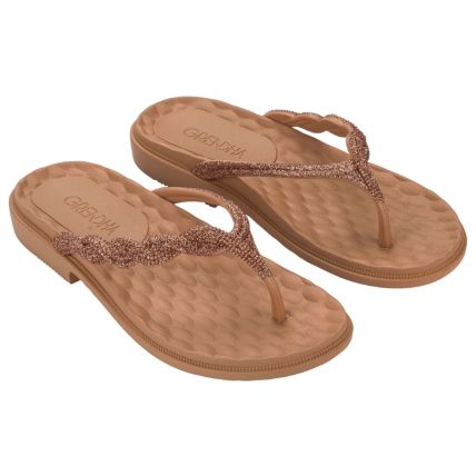 Rasteira Feminina Grendha Fascinante - 19291 - Terroso Escuro - Atacado