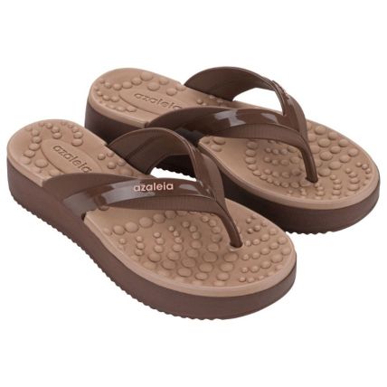 Tamanco Feminino Azaleia Marilia - 19298 - Marrom Cafe Medio - Atacado