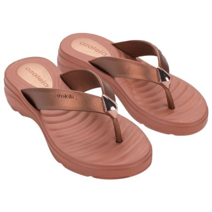 Tamanco Feminino Azaleia Luisa - 19300 - Terroso Escuro Metalizado - Atacado