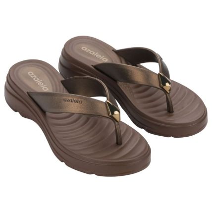 Tamanco Feminino Azaleia Luisa - 19300 - Cobre/nude Escuro - Atacado