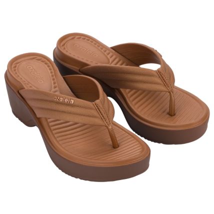 Tamanco Feminino Azaleia Ana - 19305 - Marrom Pecan/marrom - Atacado