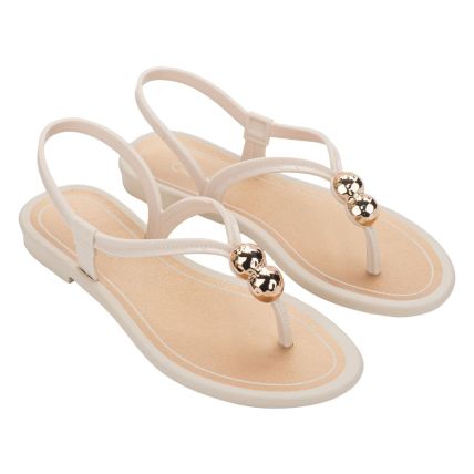 Sandalia Feminina Grendha Perolas - 19315 - Off White Medio - Atacado