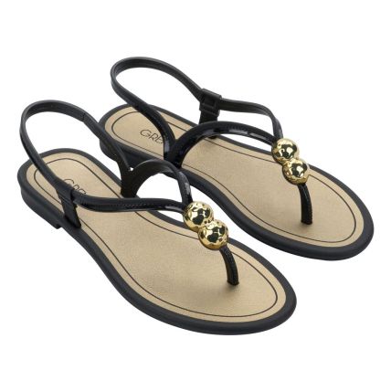 Sandalia Feminina Grendha Perolas - 19315 - Preto - Atacado