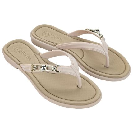 Rasteira Feminina Grendha Mais Conforto Sintonia - 19318 - Off White - Atacado