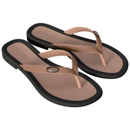 Rasteira Feminina Grendha Todo Dia Sutileza - 19344 - Marrom/mocca/preto (Bw189) - Atacado