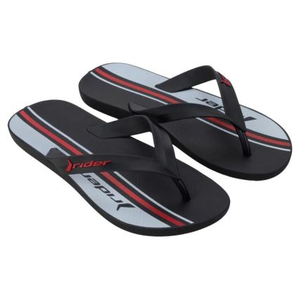 Chinelo Masculino Rider Feel Urban - 12318 - Preto/preto/branco - Atacado