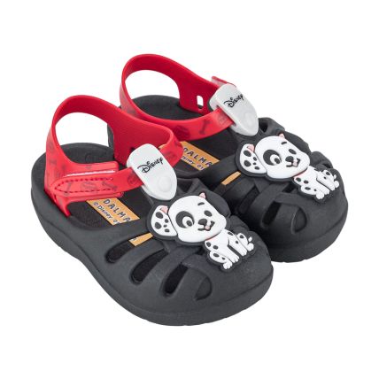 Sandalia Baby Disney Magic - 22303 - Preto/vermelho/branco - Atacado