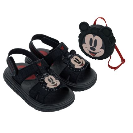 Sandalia Baby Disney Puff Bag - 23224 - Preto/vermelho - Atacado