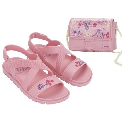Sandalia Infantil Disney Fun Bag - 23269 - Rosa/roxo - Atacado