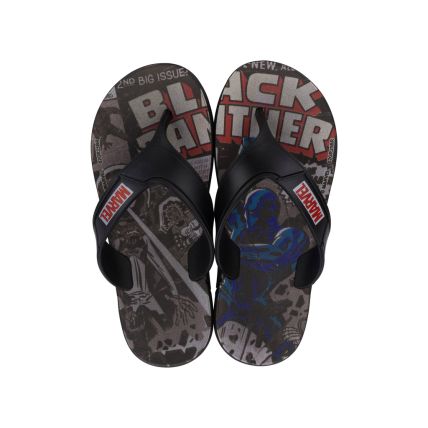Chinelo Infantil Marvel Way Super Flop - 23279 - Preto/preto/vermelho - Atacado