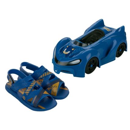 Sandalia Infantil Sonic Fast Car - 23294 - Azul/amarelo - Atacado
