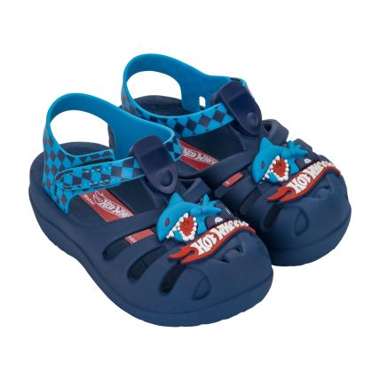 Sandalia Baby Hotwheels Speed Aranha - 23299 - Azul Escuro/azul - Atacado