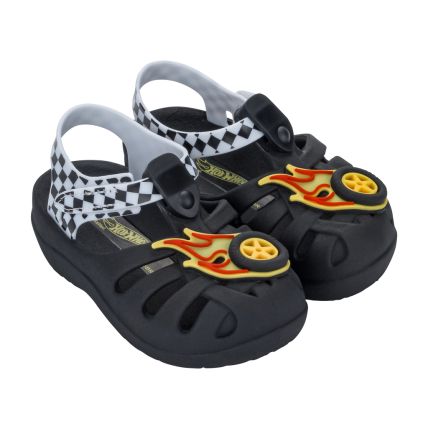 Sandalia Baby Hotwheels Speed Aranha - 23299 - Preto/branco - Atacado
