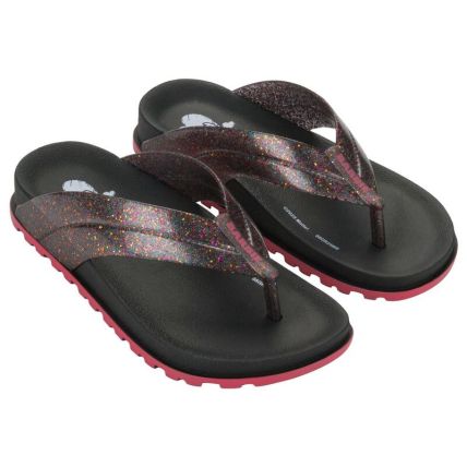 Sandalia Infantil Barbie Unique - 23320 - Preto/glitter/rosa - Atacado