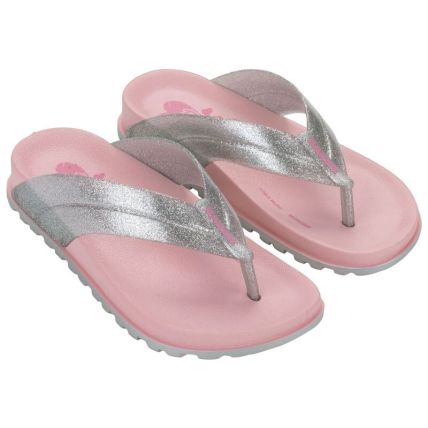 Sandalia Infantil Barbie Unique - 23320 - Rosa/glitter/prata - Atacado