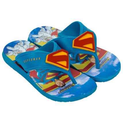 Chinelo Infantil Superman Legend - 23351 - Azul/azul Medio - Atacado