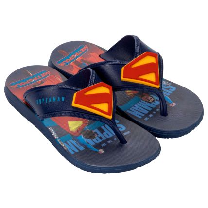 Chinelo Infantil Superman Legend - 23351 - Azul/azul Escuro - Atacado