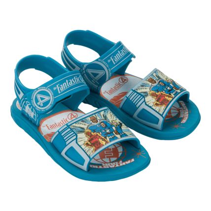 Sandalia Infantil Marvel Team - 23354 - Azul/laranja - Atacado