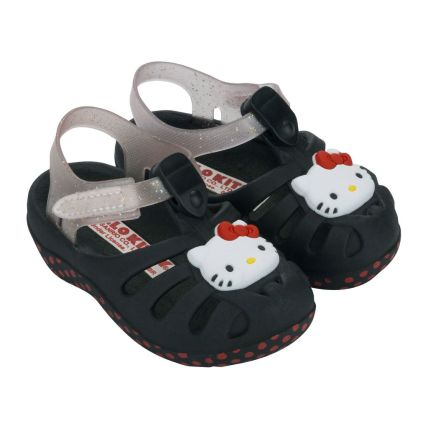 Sandalia Baby Hello Kitty Cute - 23361 - Preto/vermelho/branco - Atacado