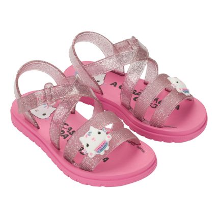Sandalia Infantil A Casa Magica Da Gabby Dream - 23367 - Rosa/rosa Transparente - Atacado