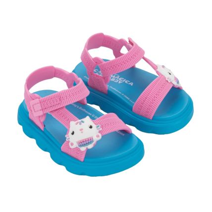 Sandalia Infantil A Casa Magica De Gabby Easy - 23368 - Azul/rosa - Atacado