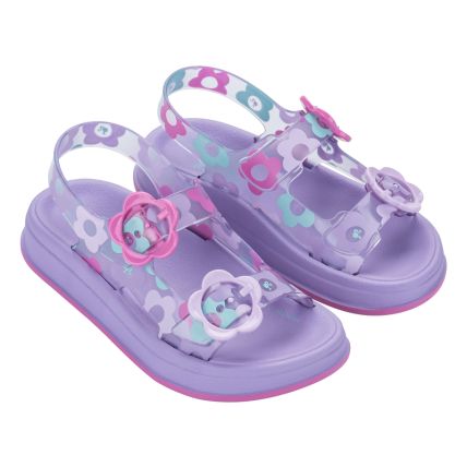 Sandalia Infantil Barbie New Style Ii Flatform - 23375 - Lilas/vidro/azul - Atacado
