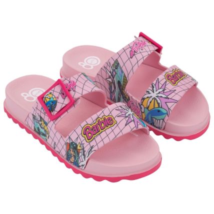 Chinelo Slide Infantil Mattel Summer - 23386 - Rosa/rosa - Atacado
