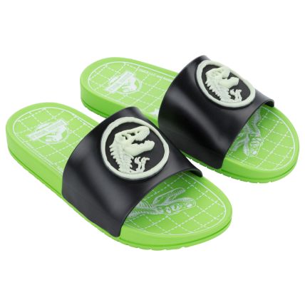 Chinelo Slide Infantil Jurassic Adeventure - 23389 - Verde/preto - Atacado