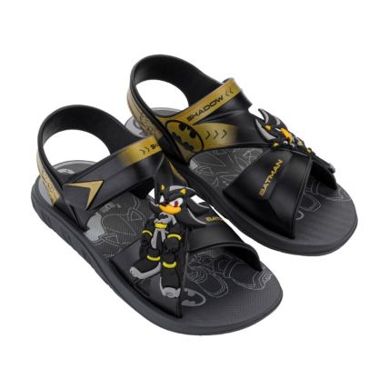 Sandalia Infantil Sonic E Dc Race Heroes - 23391 - Grafite/preto/amarelo - Atacado