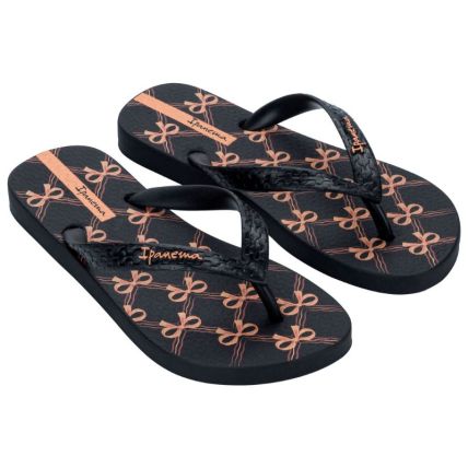 Chinelo Feminino Ipanema Happy - 25279 - Preto/preto/laranja - Atacado