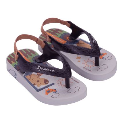 Chinelo Baby Ipanema - 25431 - Cinza/preto/bege - Atacado
