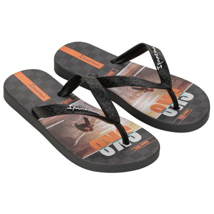 Chinelo Infantil Ipanema Temas - 25479 - Grafite/preto/laranja - Atacado