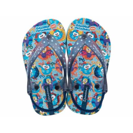 Chinelo Baby Ipanema Galinha Pintadinha - 26102 - Azul/azul Transparente - Atacado