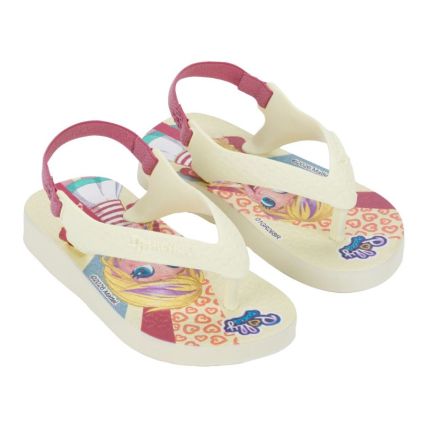 Chinelo Baby Ipanema Polly E Max Steel - 26349 - Bege/bege/rosa - Atacado