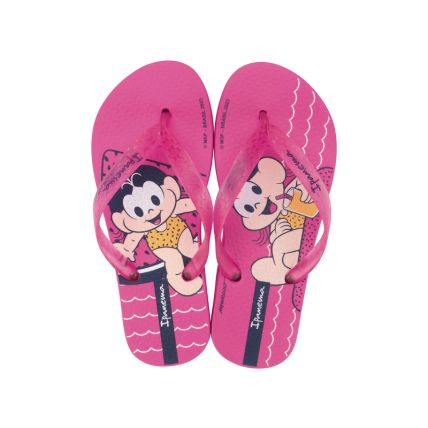 Chinelo Infantil Ipanema Turma Da Monica - 26790 - Rosa/rosa/bege - Atacado